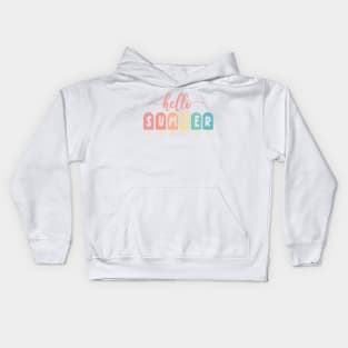 "Hello Summer" Pastel Popsicles Kids Hoodie